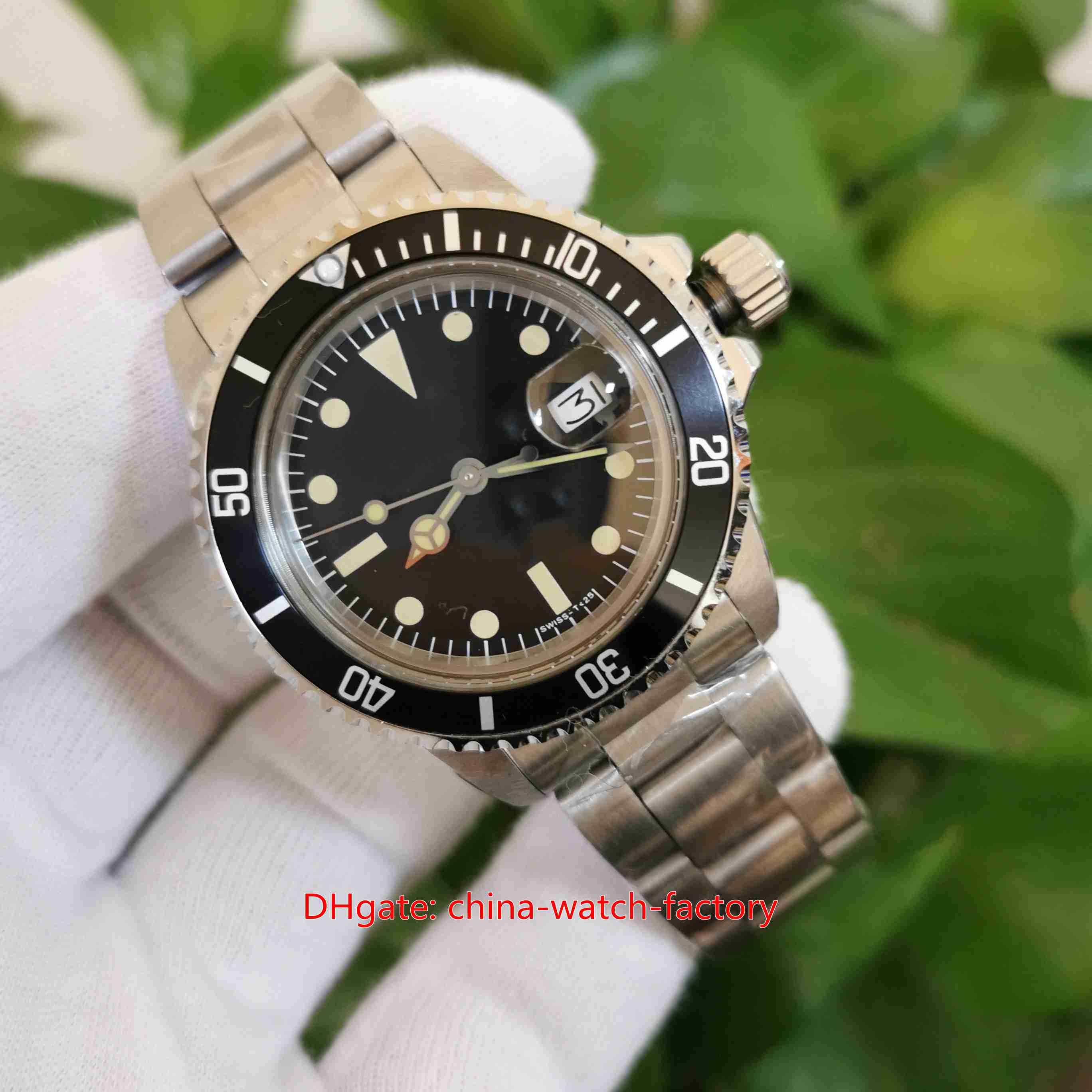 FG Factory Mens Watch Watche Watches Classic 40 mm Vintage 1680 Red Subphire Stal nierdzewna Asia 2813 Mocowanie MECHANICAL325L