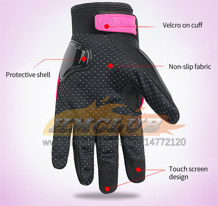 ST94 Women Gloves دراجة نارية وقائية القفازات التنفس الدراجة ركوب الدراجات ركوب في الهواء الطلق القيادة المشي لمسافات طويلة قفازات التدريب