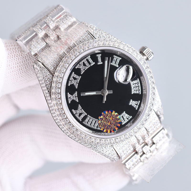 Diamond Watch Mens Watch 41MM Automatic Mechanical Women Wristwatch Montre de Luxe Stainless Steel Strap Fashion Wristwatches