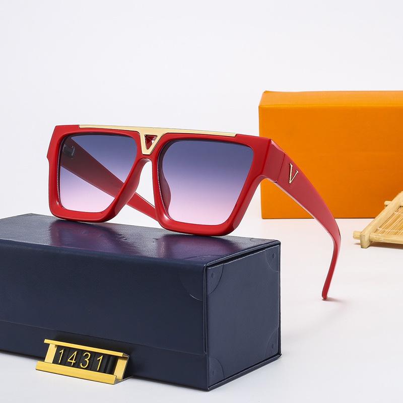 Herrendesignerin Sonnenbrille für Frau Sommerfahrt Sonnenbrille Frauen Retro Square Polarisierte Brille Luxus Sonnenbrille mit Box Eyegla215J