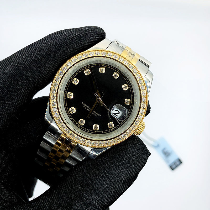 41/36 mm da uomo automatico da 31 mm/28 mm orologi in quarzo con orologi da polso a zaffiro in scatola in acciaio inossidabile orologio diamantato di lusso orologio di lusso