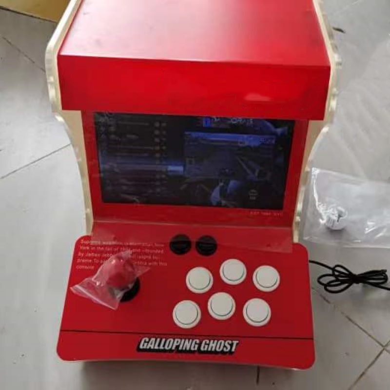 Pandora Game Mini Arcade Machine 2 Jogadores 10 polegadas de tela dupla console de combate duplo console embutido 10000 jogos