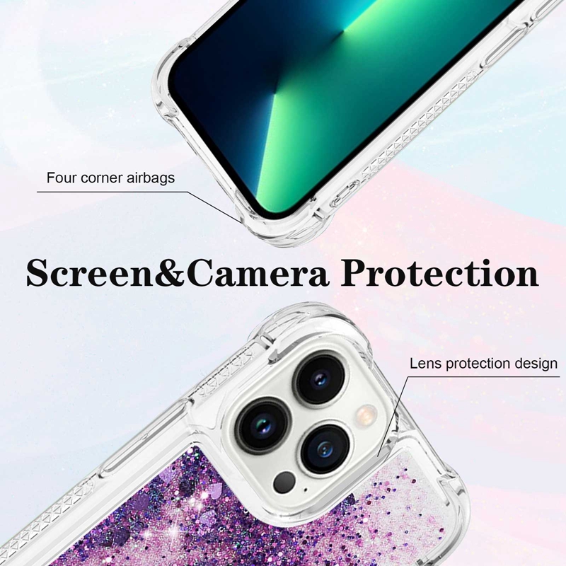 Tower Quicksand Shockproof Cases voor Samsung S23 Ultra S22 plus A14 5G A23 4G A13 A73 A33 A53 A13 S21 Zachte TPU Flower Eiffel Butterfly Bling Liquid Telefoon Covers