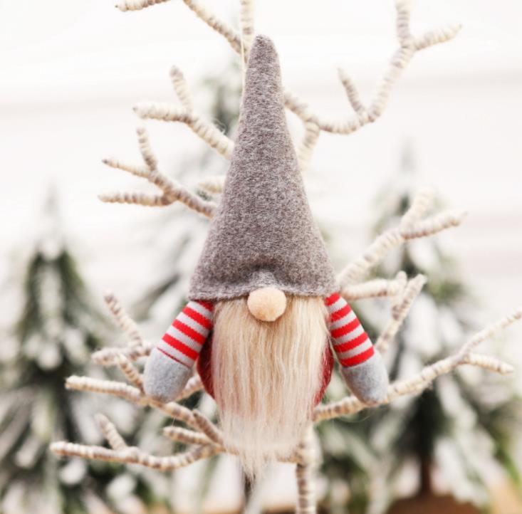 Julhandgjorda svenska gnome skandinaviska Tomte Santa Nisse Nordic Plush Elf Toy Table Ornament Xmas Tree Decorations SN222