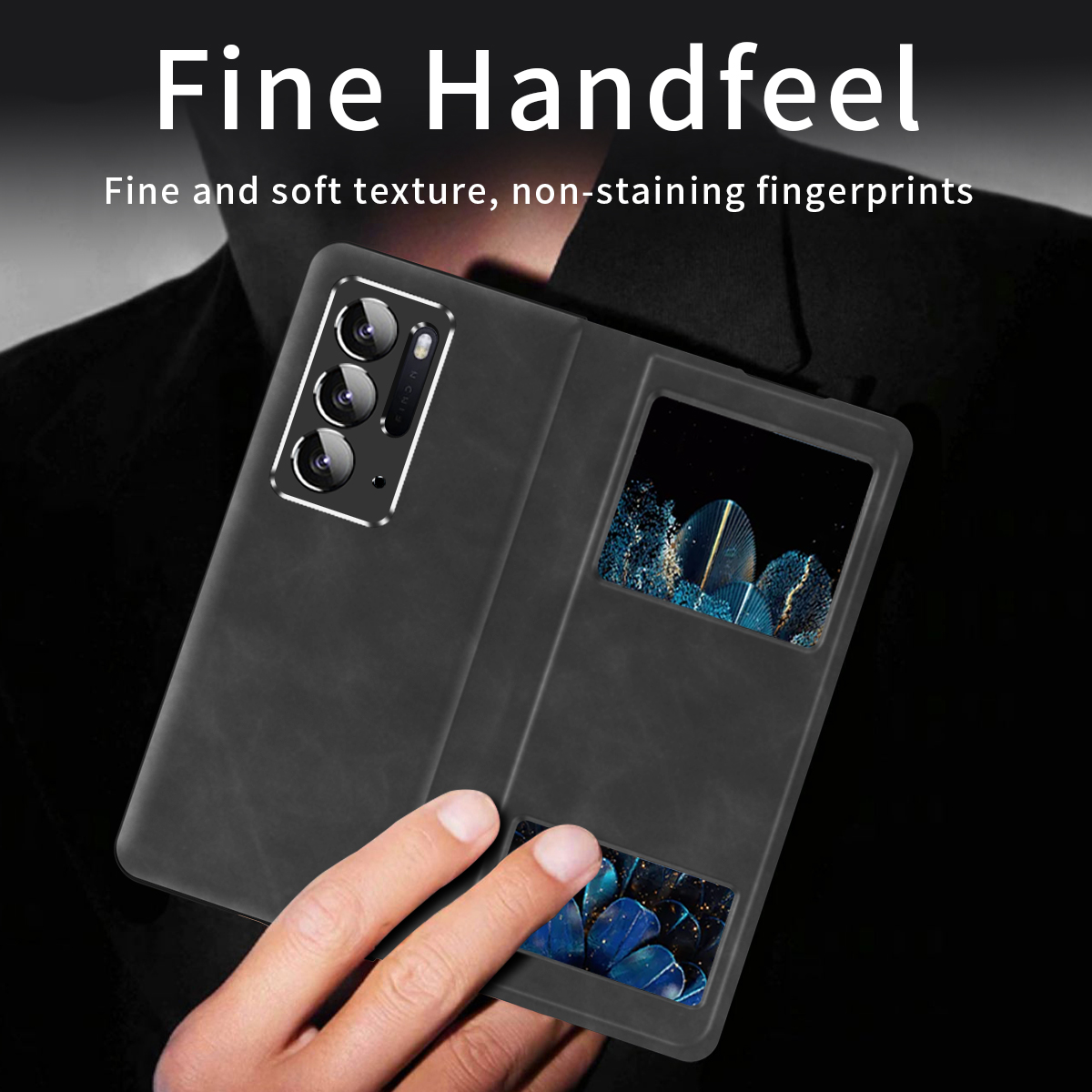 Flip Magnetic Book Cases para Oppo Find N Case Wallet Dual Window View Funda de cuero con soporte