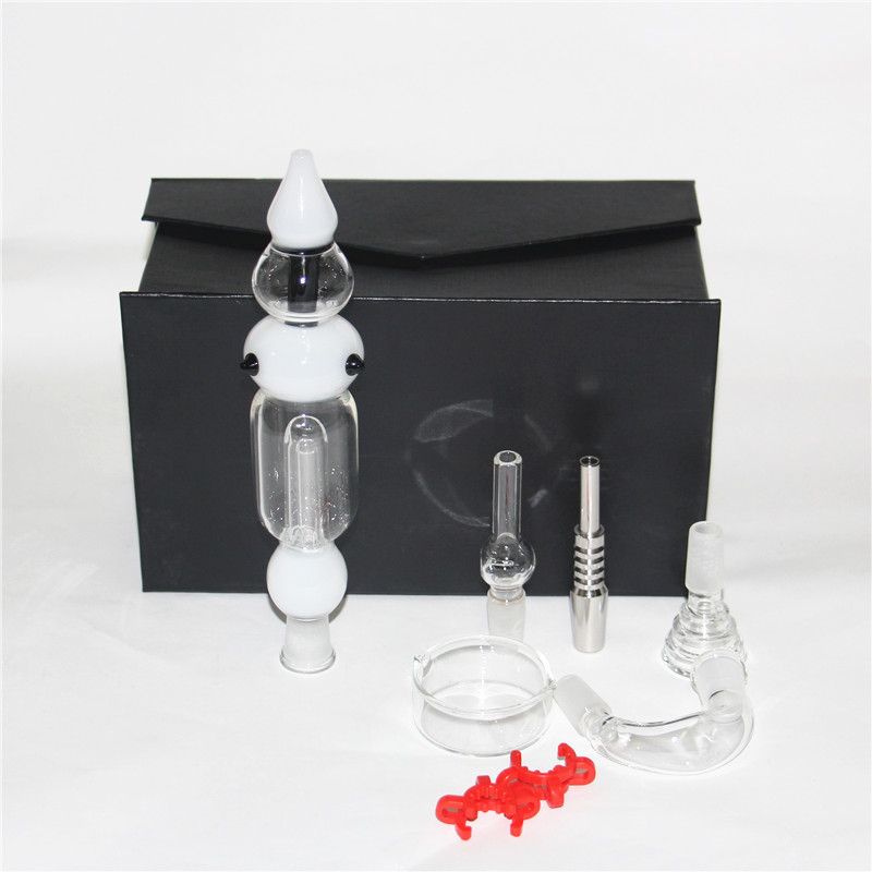 Hookahs nectars kit 1,0 micro NC 14 mm met glazen nectar pijp titanium nagel rokende waterleidingen