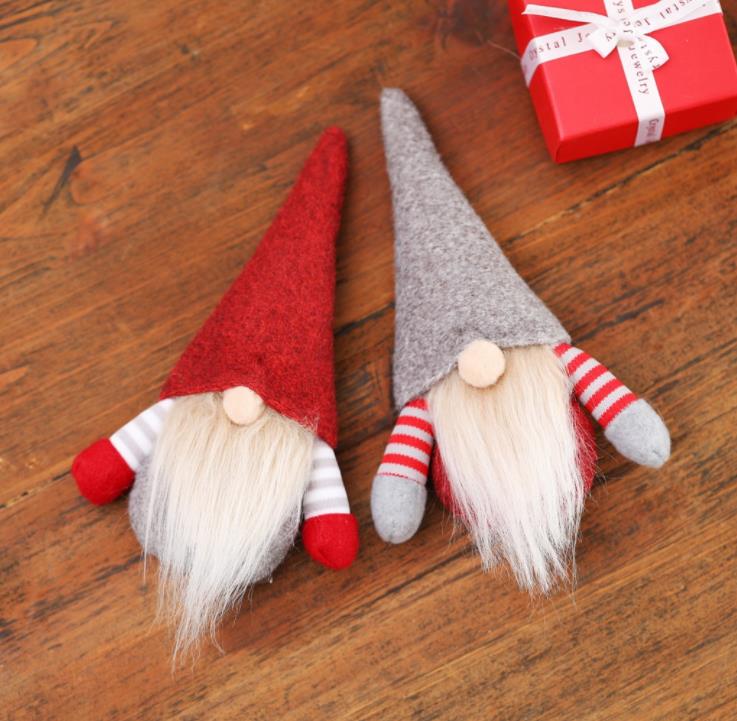 Noel El Yapımı İsveç Gnome İskandinav Tomte Santa Nisse Nordic Peluş Elf Oyuncak Masa Süsleme Noel Ağacı Silahları Sn222