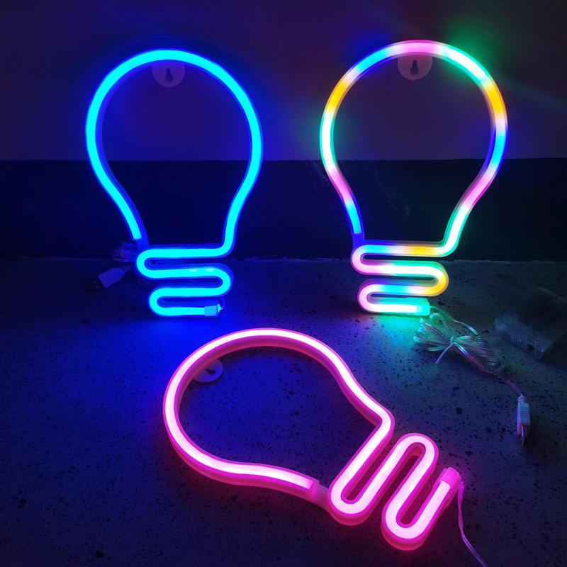 LED Neon Night Light Art Sign Wall Room Home Party Bar Cabaret Wedding Decoration Christmas Gift Wall Hanging Fixtures Wallpaper i3085