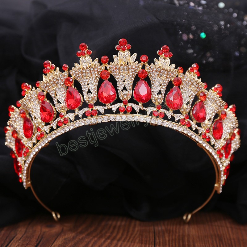 Lüks çiçek kristal gelin tiaras düğün taç rhinestone kafa bandı nedime saç bandı saç aksesuarları parti takı