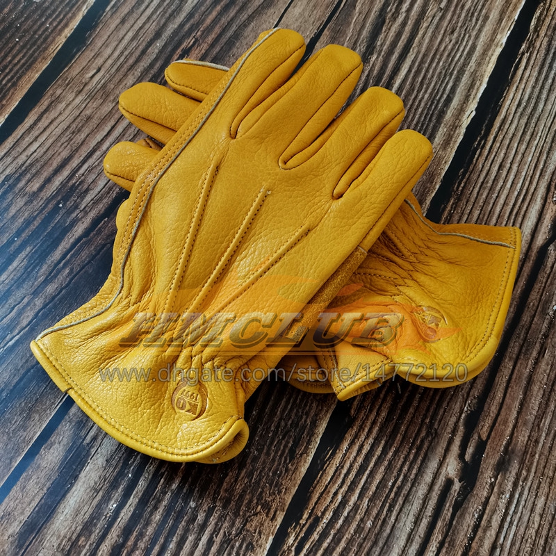 ST174 Nouveaux gants en peau de vache en cuir véritable Motocross moto course équitation main moteur moto gants en peau de vache hommes course vélo chevalier