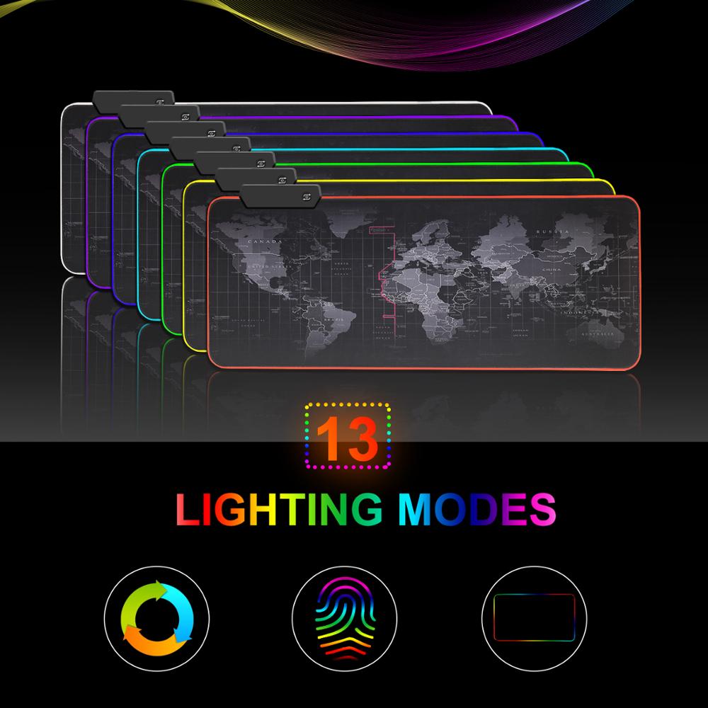 RGB -Maus -Pad -Gaming -Mousepad -LED große Backbeleuchtungstischmatten für Computerteppichoberfläche