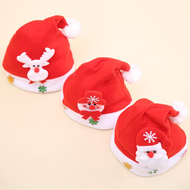 Christmas Hats Merry Christmas Adult Kid LED Light Up Cap Santa Claus Snowman Elk Children Hat Xmas Gift DHL SN5029