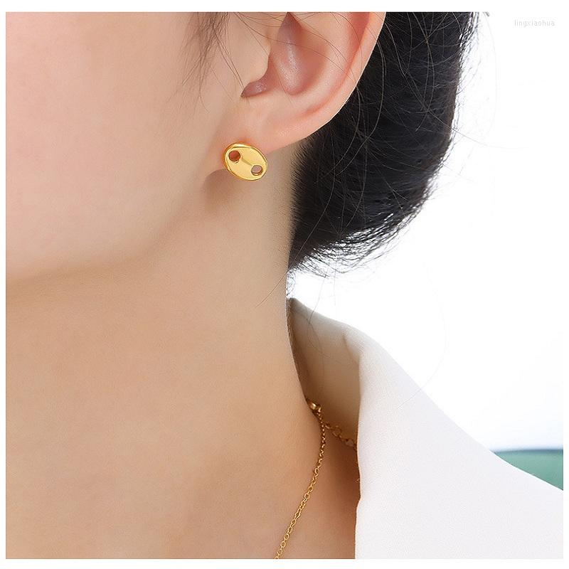 Dangle Earrings Fashion Gold Color Coffee Bean For Women Jewelry Smooth Vintage Cute Ear Accessories Wedding Gifts278v