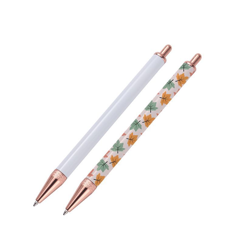 Długopisy sublimacyjne puste przenikania ciepła biały materiał ze stopu cynku dostosowane pióro szkolne materiały biurowe Z11