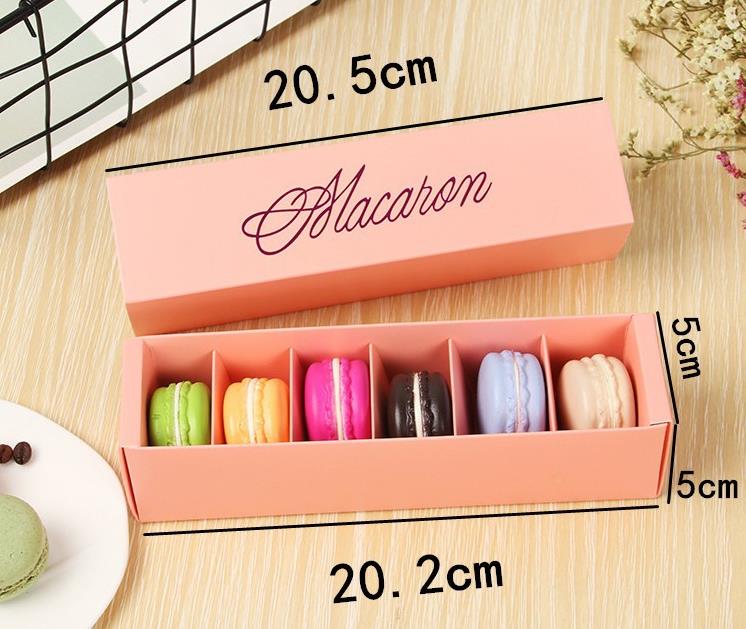 Scatole macaron Scatole biscotti Scatole muffin 20,3x5,3 cm Nero Blu Verde Bianco i SN212