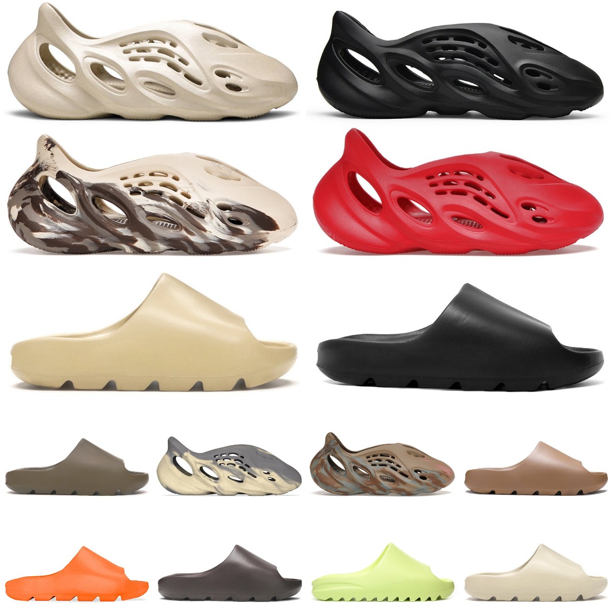 NEW Designer Slippers Men Woman slider Vermillion Mineral Blue Onyx Pure Sandals Slide Slipper Foam Ochre RUNR Bone Resin Clog Desert Ararat runr slides shoe 36-45