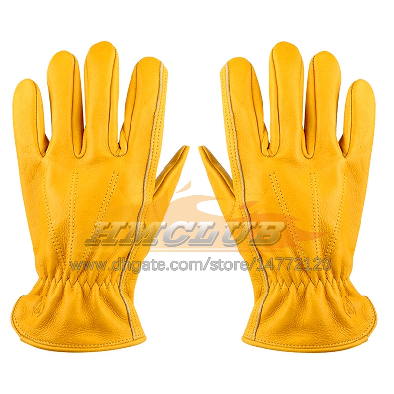 ST174 Nouveaux gants en peau de vache en cuir véritable Motocross moto course équitation main moteur moto gants en peau de vache hommes course vélo chevalier