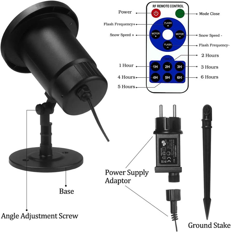 Wasserdichte Schnee Laser Projektor Lampen Schneeflocke LED Bühne Licht Für Weihnachten Party Licht Garten Lampe Im Freien