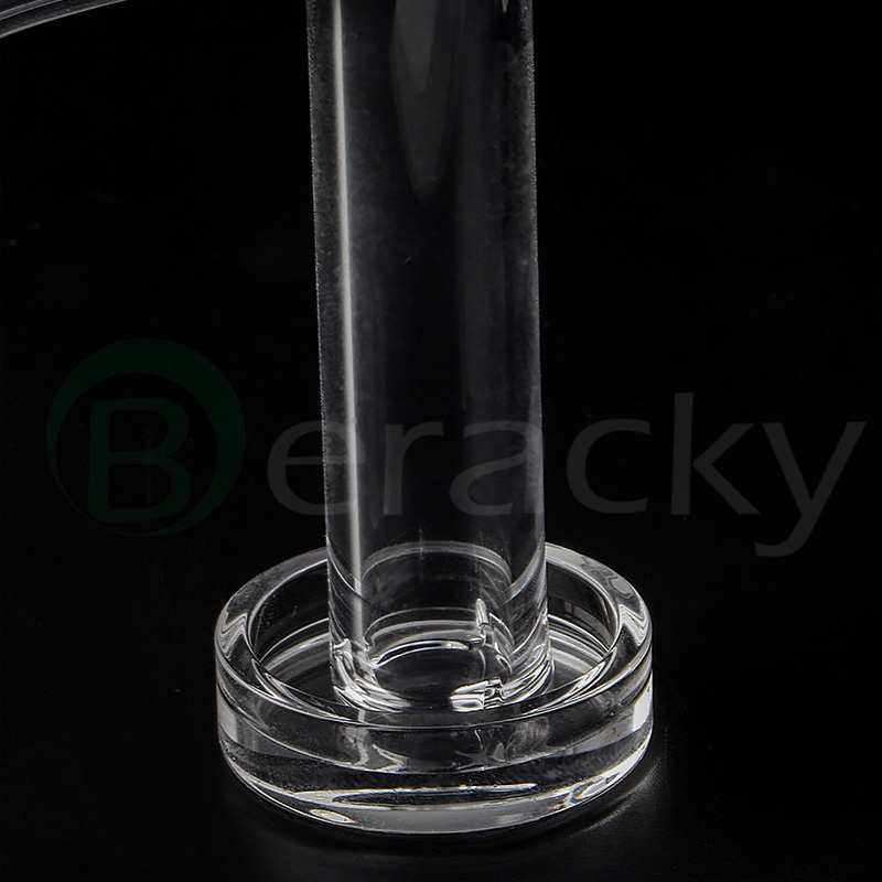 Helsvetsade röktillbehör Fasad kant Contral Tower Quartz Banger 80mm Höjd Hink Sömlös Svetsad Kvartsspik För Dab Rig Glas Water Bong Pipes