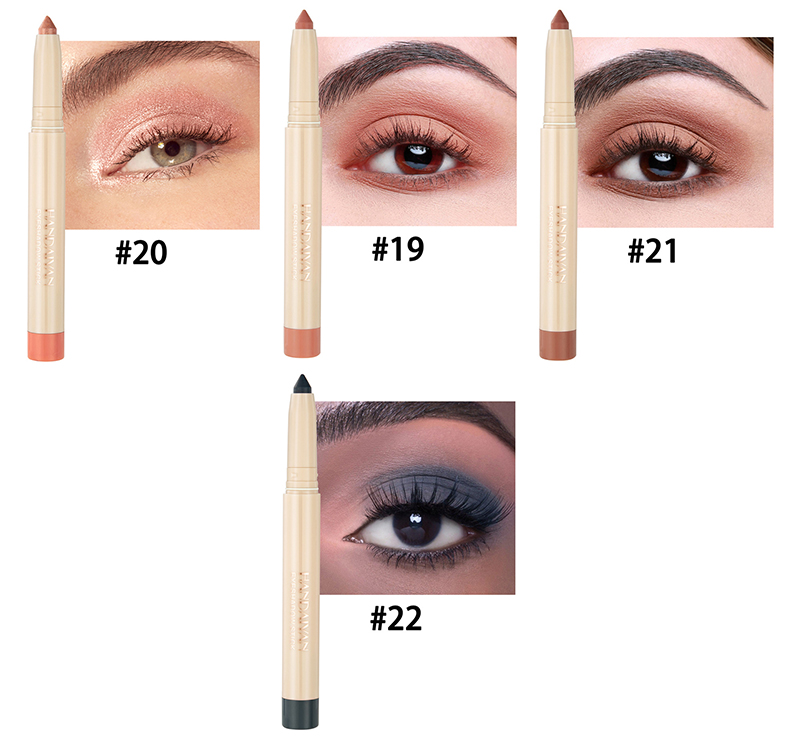 22 kleuren oogschaduwstok glitter eyeliner pen waterdicht oogschaduw eye voering potlood