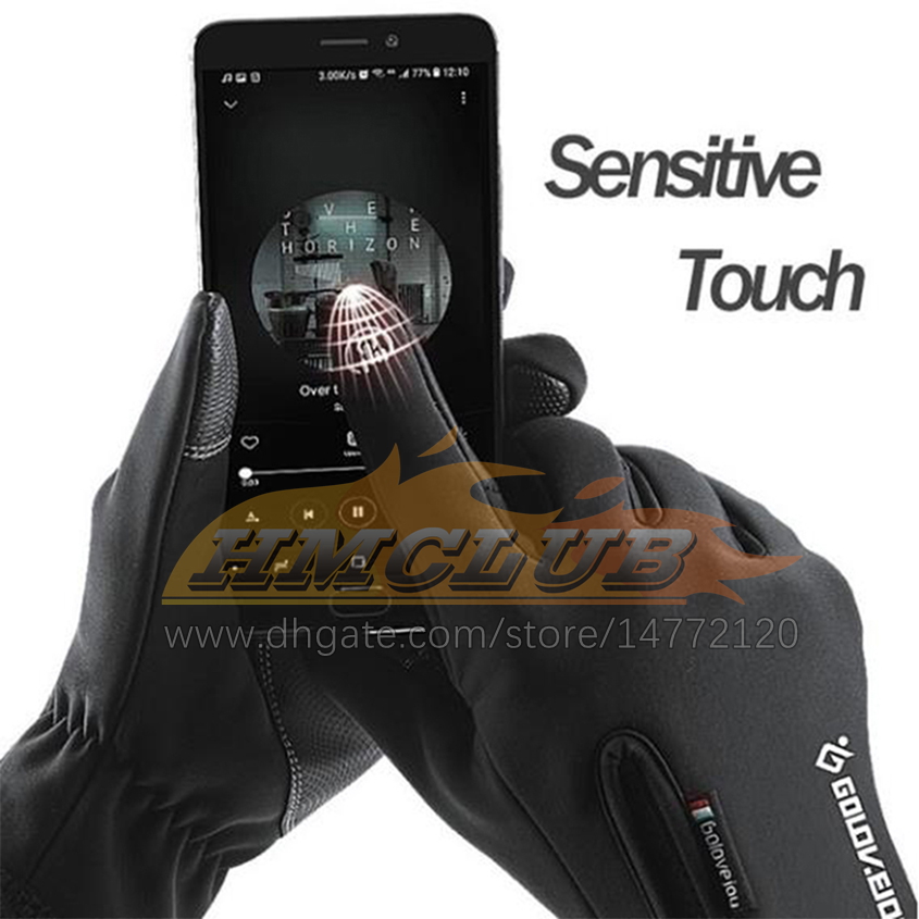 ST209 Guanti da Moto Guanti da Moto Invernali Foderati in Pile Termico Invernali Touch Screen Resistente all'Acqua Guanti da Moto Antiscivolo