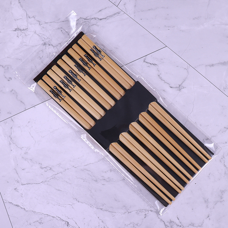 5 paarherbruikbare Chinese eetstokjes bamboe anti-slip sushi Japanse Koreaanse food chop-sticks