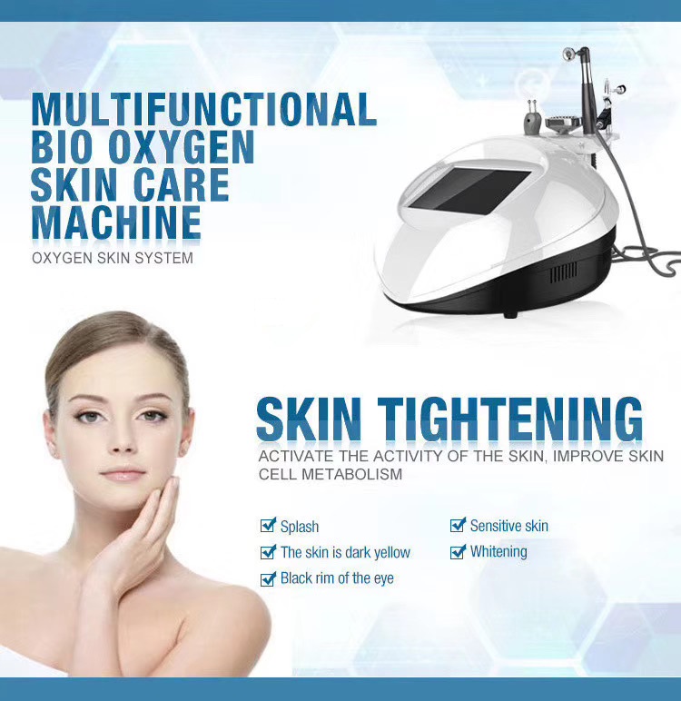 Jet Peel Machine Inje￧￣o de oxig￪nio Limpeza de pele Hydra Facial Sp￣o Port￡til Spa Branca Sal￣o Aqua Descasque a ￡gua Oxigen Terapia Cambia