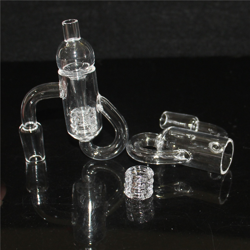 Banger al quarzo con nodo diamantato Domeless Nail banger al quarzo fumatori 14mm maschio con tappi a sfera in carb tubi di acqua Bong in vetro dab rig