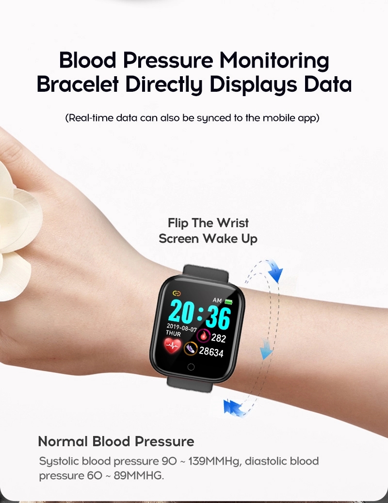 Y68 Smartwatches D20 Smartbracelet Armbänder Informationserinnerung Herzfrequenzüberwachung Blutdruck Sport Bluetooth Smartwatch