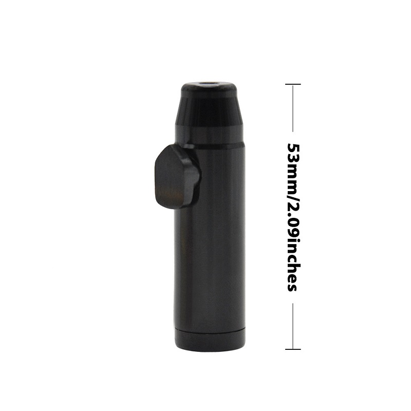 Pipe à tabac balle fusée en forme de bouteille à priser renifler distributeur de reniflement en aluminium métal Nasal supportable pour vape de cigarettes