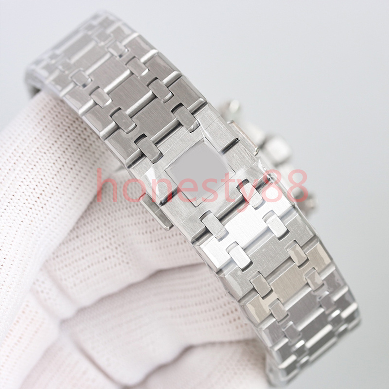Montre de luxe pour hommes en or Super longue montres-bracelets à quartz bracelet en acier inoxydable 41mm miroir saphir lumineux Designer Auto Date252D