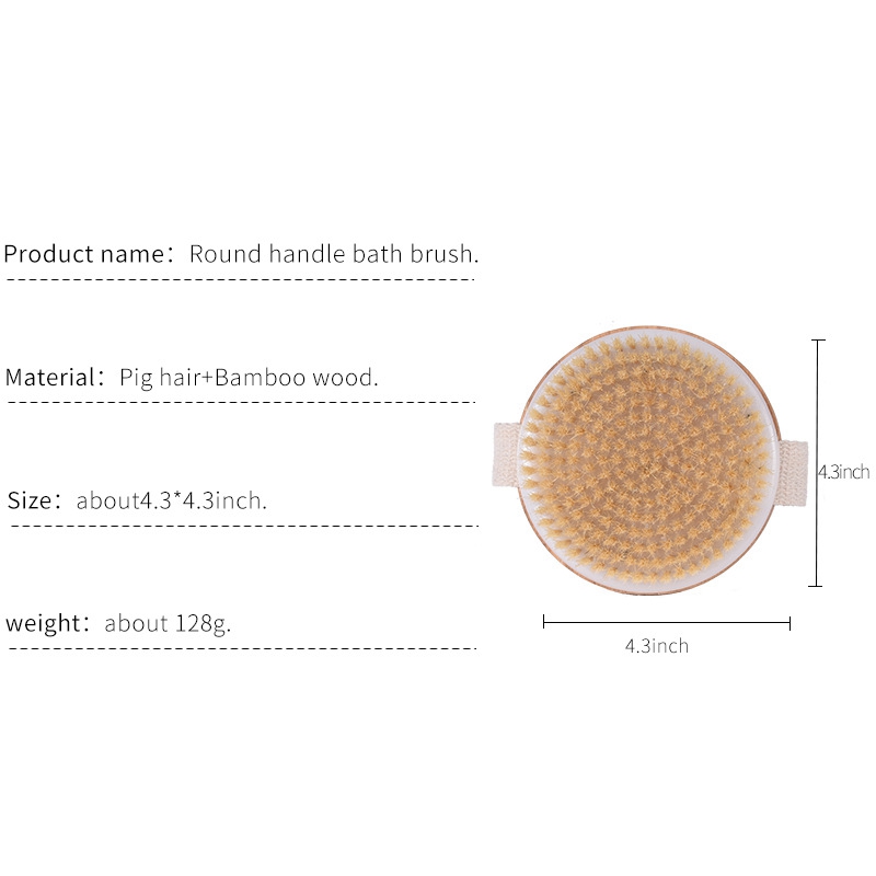 Кузов мягкая натуральная щетина щетка деревянная ванная комната для душа спа -щетки без ручки
