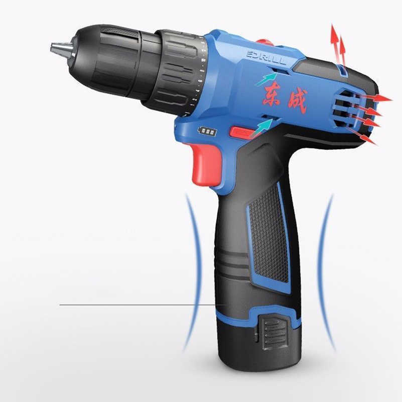 Perceuse sans fil Dongcheng 12V batterie au lithium tournevis électrique plate-forme de partage de pistolet