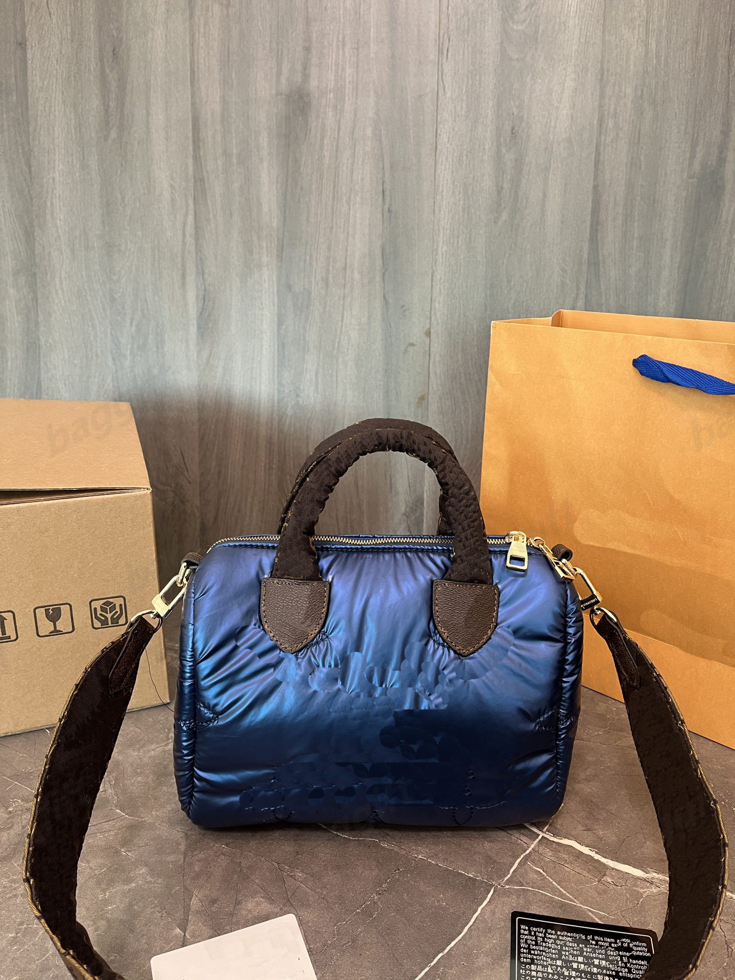 Srebrna torba z nylonu z recyklingu Econyl Poduszka Speedy Bandouliere Torebka OnTheGo Tote Mini Maxi Multi Pochette Torebka Przeszycia Monogramy Saszetka biodrowa M20973 M20971