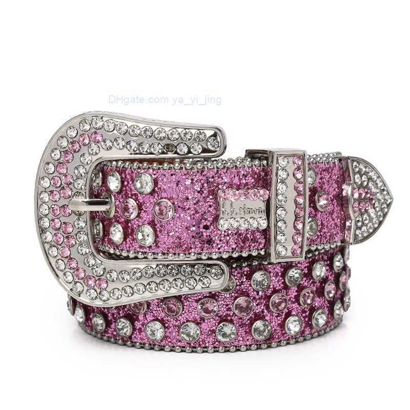 Designer 2022 Belt Bb Simon Belts for Men Women's Shiny Flower Buckle Belt bbs citrura uomo Diamond Rhinestone yayijing flash268N