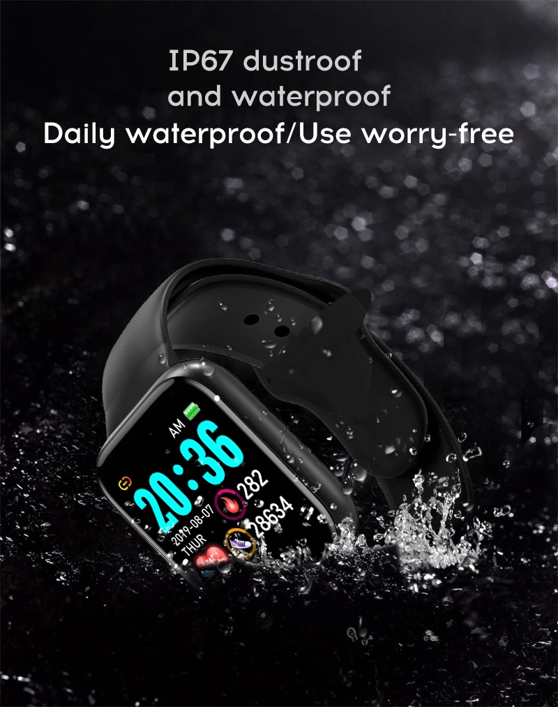 Y68 SMART WACKES HEART RUTLE BLODOJ PRO SMART WACK D20 SMARTWATCH