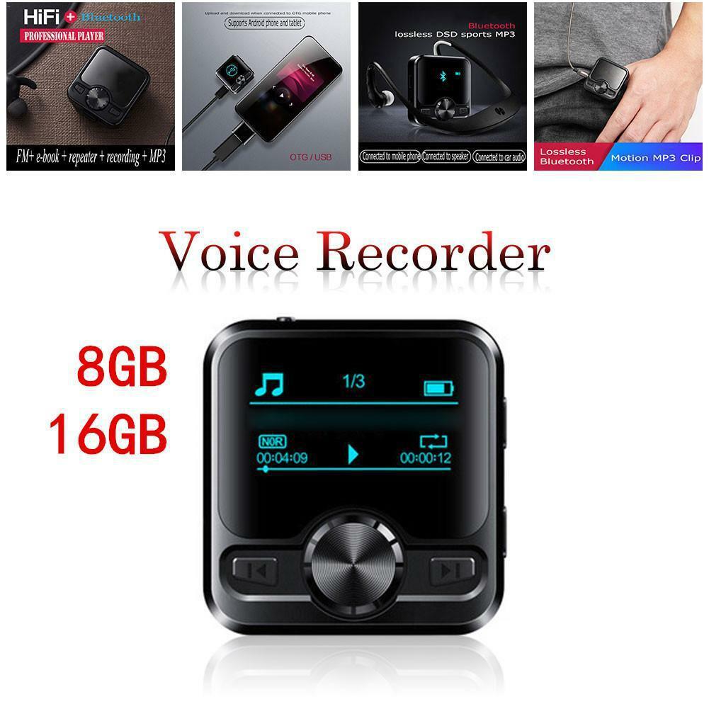 M9 Back Clip Portable Mini Bluetooth Mp3 Player Profesjonalny rejestrator głosowy hałasu HD