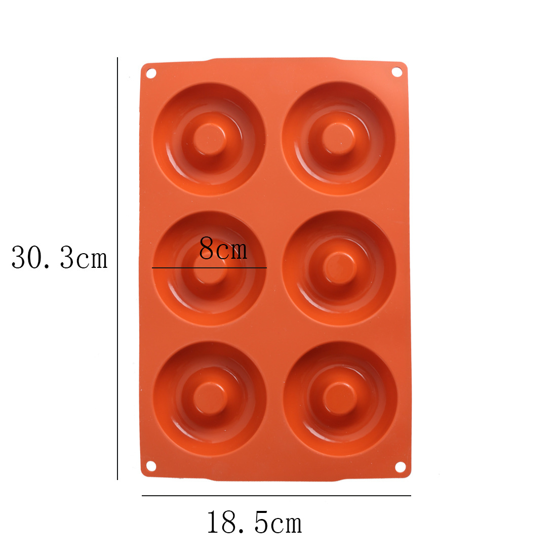 Donut Pan 6 Cavidade Donuts Baking Moldes Silicone Non Bolo Biscoit Bagels Bandejas de Moldes Moldes Cozinha de Cozinha Essential Dh039