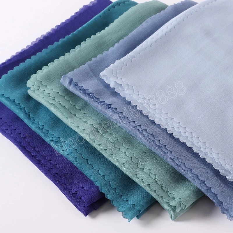 Solid Cotton Linen Square Scarf Women Muslim Hijab Shawl Soft Headscarf Wraps Foulard Bandana Islam Turban Headband