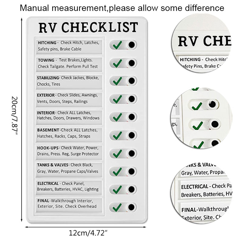 Multi-purpose Wall Magnets Hanging Checklist Memo Boards Adjustable My Chores Checklist Board for RV Home Walls School Classroom zxf 52