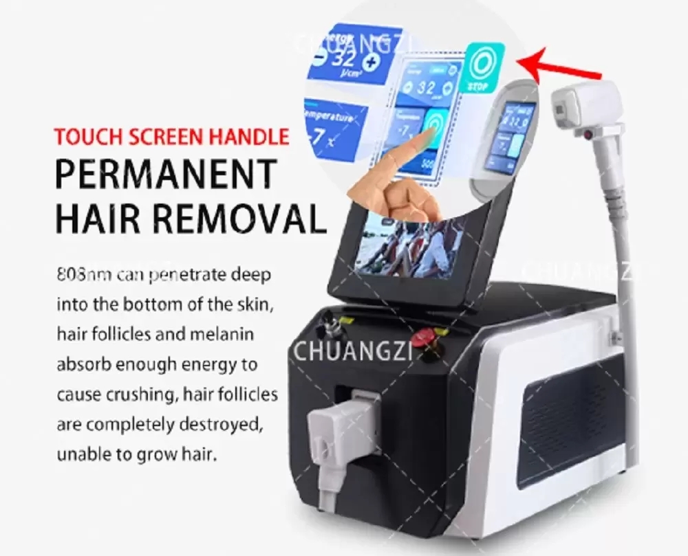 Professional painless laser portable 808 diode hair removal machine