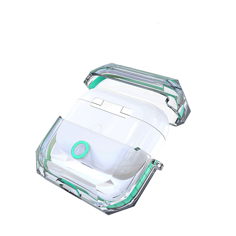 Custodia protettiva trasparente auricolari di design morbida antiurto con gancio Airpods 1 2 3 Pro Cover