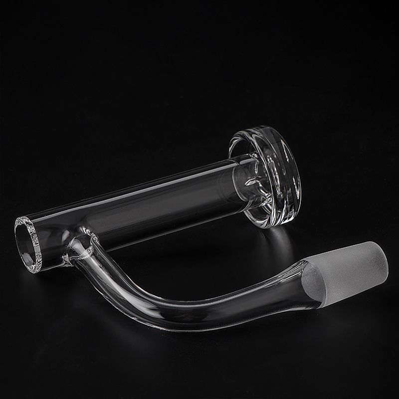 Full Weld Accessories Beveled Edge Contral Tower Smoking Quartz Banger 80mm Height 16mmOD with cap quartz hollow Pillars For Glass Water Bongs Dab Rigs Pipes