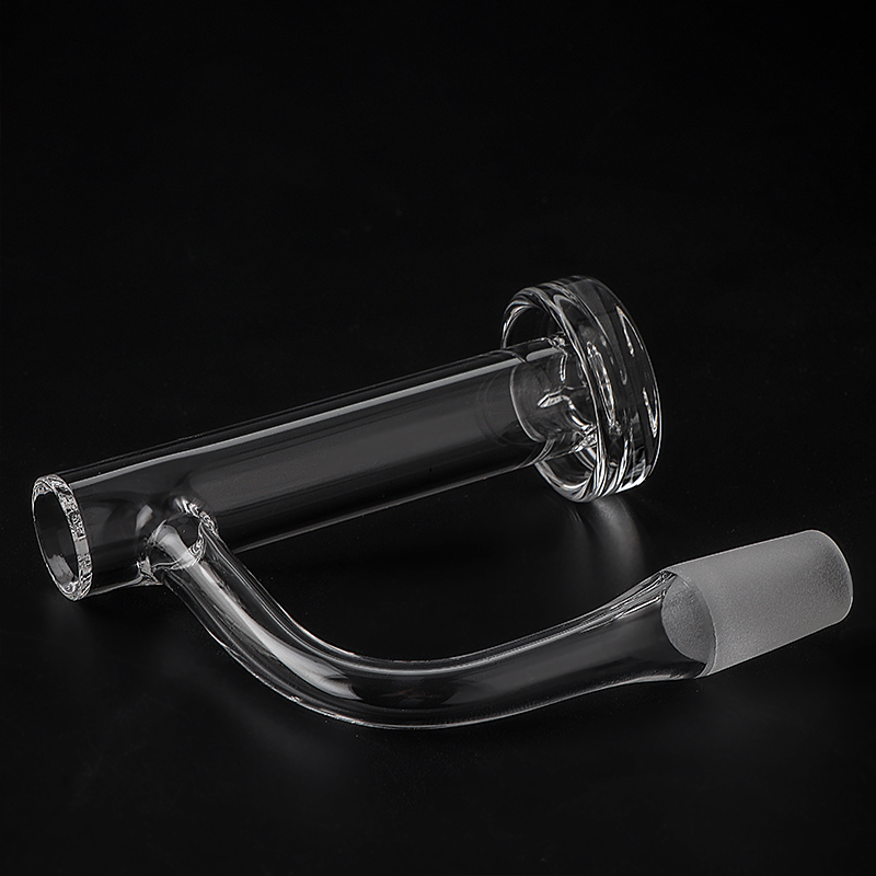 Volledig gelaste accessoires Afgeschuinde rand Contral Tower Roken Quartz Banger 80mm Hoogte 16mmOD met dop Quartz holle pijlers voor glazen waterpijpen Dab Rigs Pijpen