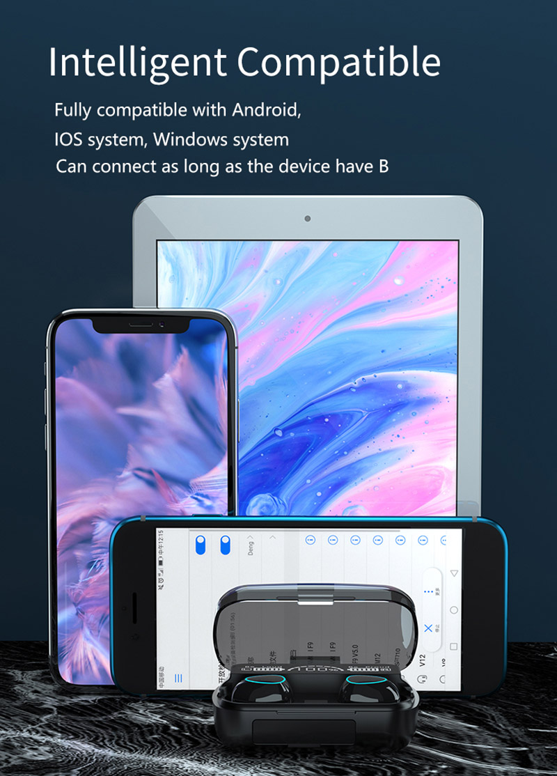 M10 TWS ATTURAI A EARFONI Bluetooth Cuffie wireless wireless stereo sport touch auricolare impermeabile con cabina di ricarica di grande capacit￠