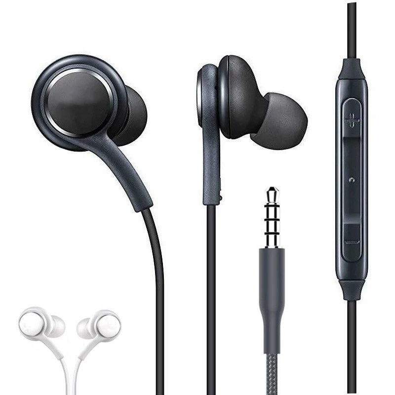 In Ear Headphones Wired Earbuds Earphones Bass Headsets For Samsung S10 Stereo Sound Headphone With Volume Control 3.5mm S8 S9 in Box