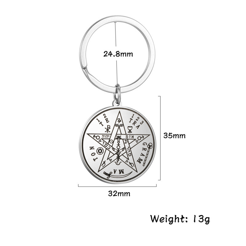 Edelstahl Schlüsselanhänger Anhänger Cartoon Hexagramm Schlüsselanhänger Schlüsselanhänger Geschenk Schlüsselanhänger