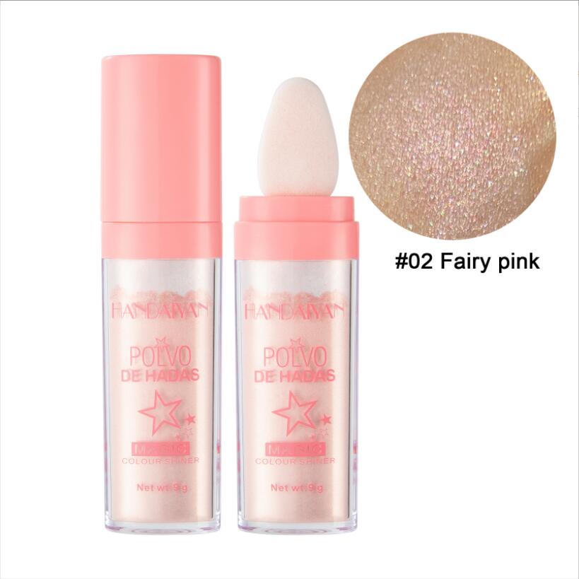 Polvo de Hadas Fairy Bronzers Highlighters Patting Powder Highlighter Bodyは、天然の3次元のフェイスパウダーブラッシャーを明るくします