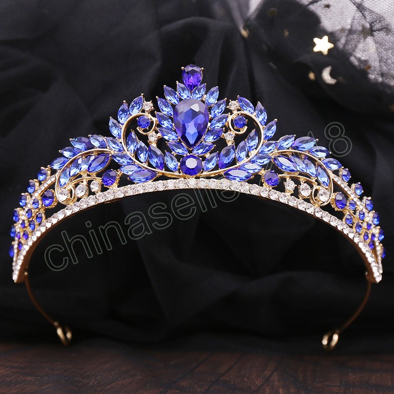 Crystal Peacock Bridal Tiaras Crown Crown Rhinestone Princess Headpoxes Party Wedding Hair Jewelry Association