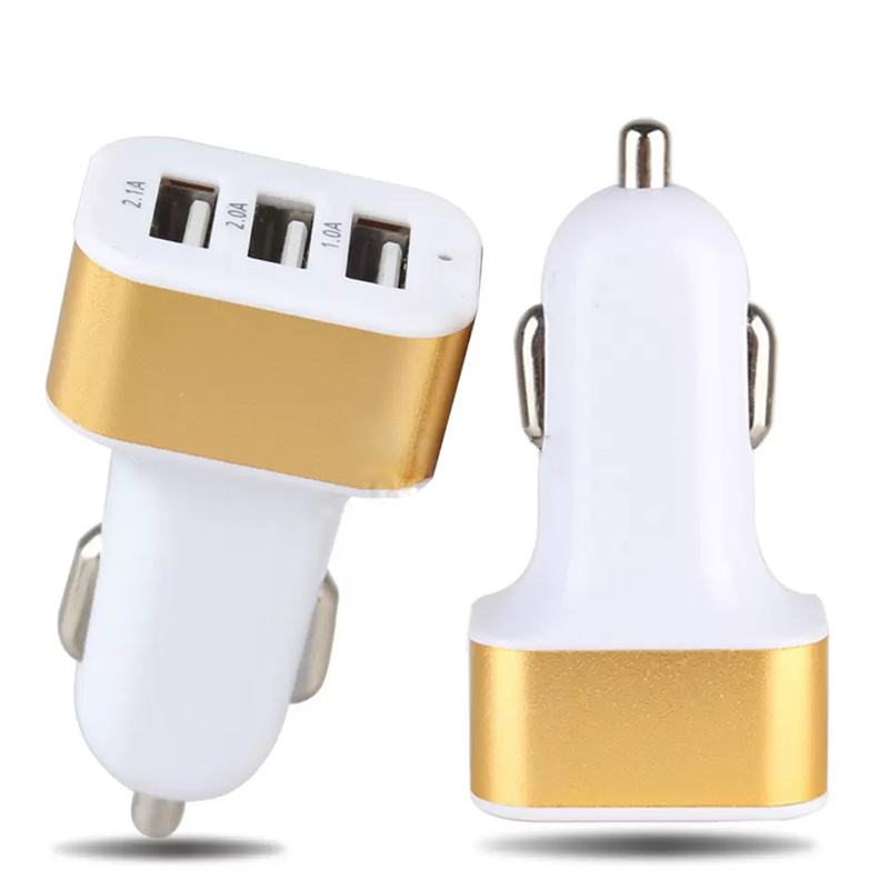 Car Charger 5V Dual 3 Ports Charging Adapter 3U Compatible for Samsung Huawei LG Xiaomi Cell Phone DHL FEDEX